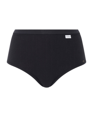 Chantelle 15P7 Black Cotton Comfort Hi Waisted Brief Myselflingerie.com