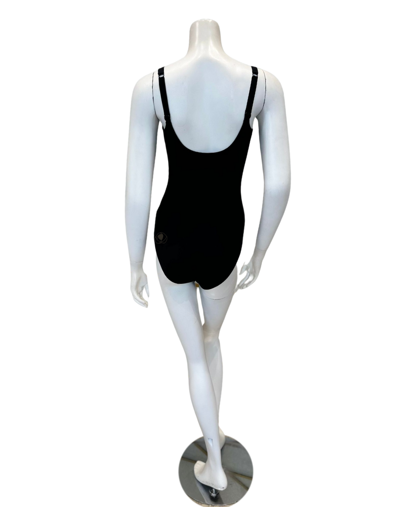 Gottex ETTR2011 Black Tutti Frutti Shirred Peasant Full Coverage Shaping Bathing Suit myselflingerie.com