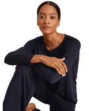 Calida 15791 + 29390 Dark Lapis Blue DSW Balancing Modal Pajamas Set myselflingerie.com
