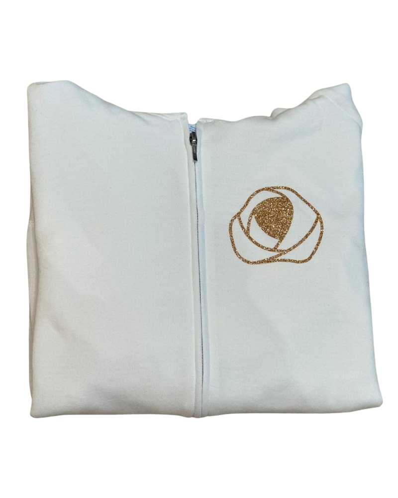 Buttermint WBS White Bridal Zip Up Hoodie myselflingerie.com