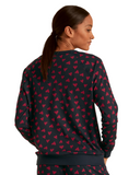 Calida 15828 + 29552 Red Hearts Dark Lapis Blue Cotton Pajamas Set myselflingerie.com