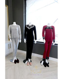 Flora Nikrooz Q80766 Harbor Lace Trim Cozy Fleece Pajamas MYSELFLINGERIE.COM