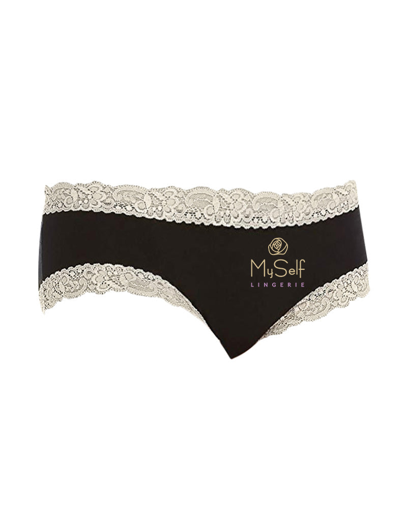 Fleur't 600 Modal Lace Trim Boyshorts MYSELFLINGERIE.COM