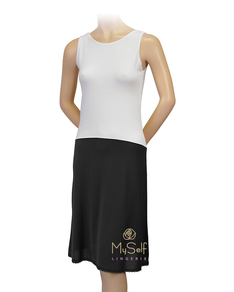Gemsli FK30843" Cotton Top Nylon Bottom Full Slip myselflingerie.com