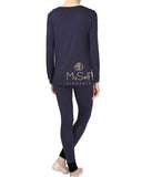 Me Moi CPJ00149 Velvet Trimmed Modal Pajamas myselflingerie.com
