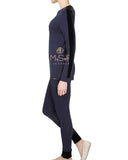 Me Moi CPJ00149 Velvet Trimmed Modal Pajamas myselflingerie.com