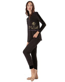 Me Moi CPJ00149 Velvet Trimmed Modal Pajamas myselflingerie.com