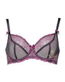 B2271 Graphite Nicole See Thru Lace Underwire Bra