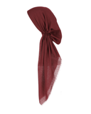 Solid Burgundy Pre-tied Headscard Bandanna