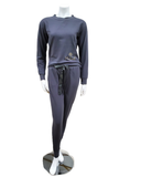 Q81173 Blaire Lava Fleece Lined Modal Pajamas Set