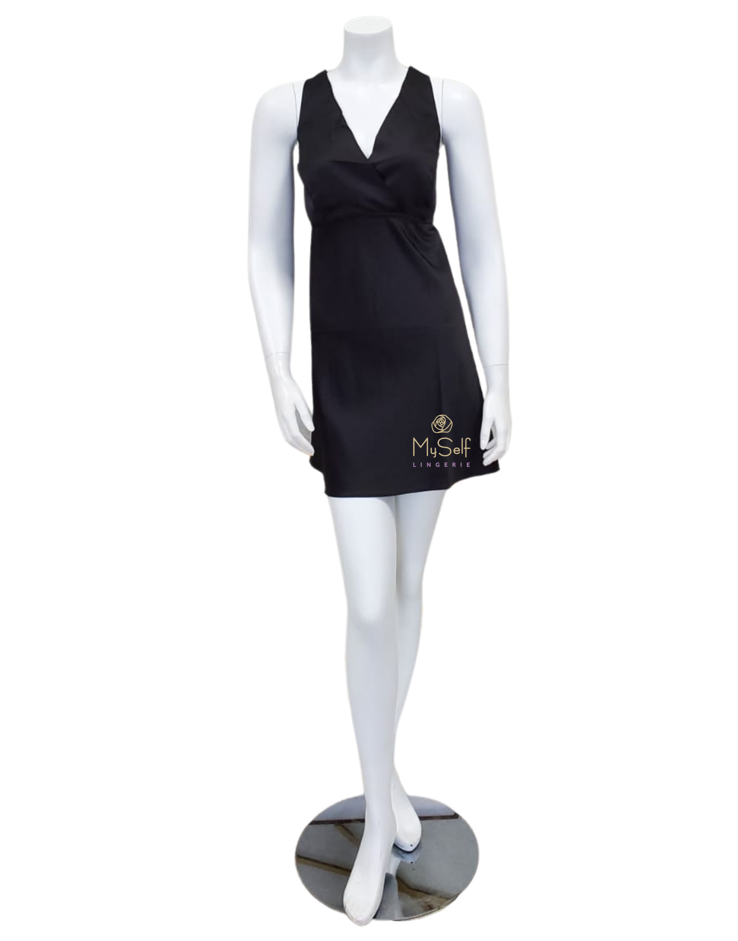 Rya Collection 400X Black Positivity Chemise Plus Sizes myselflingerie.com