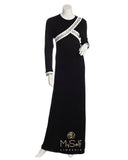 Pierre Balmingo Paris ALL Rhinestone Pattern Black Nightgown