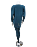 Vanilla Night and Day 3049 Dark Bottle Green Round Neck Pajamas Set MYSELFLINGERIE.COM