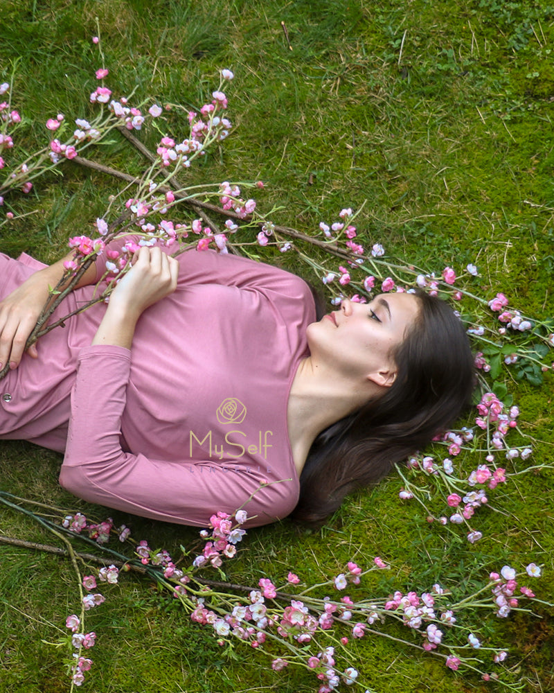 Vanilla Night and Day 3049-R Round Neck Modal Pajamas myselflingerie.com