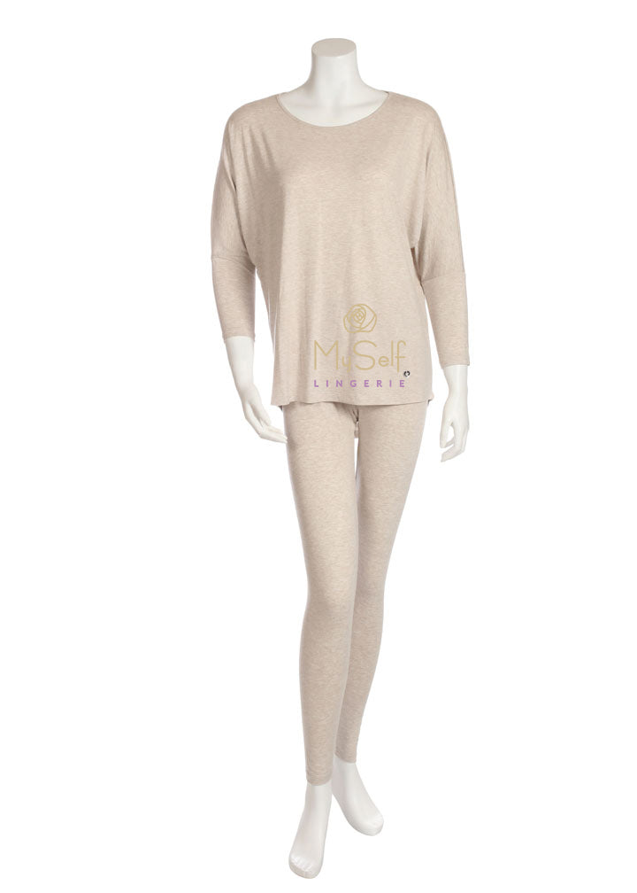 Vanilla Night and Day 3049-R Round Neck Modal Pajamas myselflingerie.com