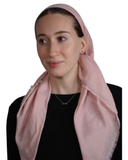 Tie Ur Knot Light Pink Shimmer Pre-Tied Bandanna with Light Non Slip Grip myselflingerie.com