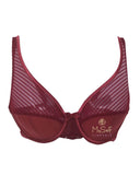 Lou Bordeaux Lace Underwire Bra