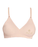 607 Beige Soft Suede Wire Free Beginner's Bra