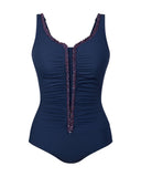 6306 Florinia Midnight Blue Ruched Front Swimsuit
