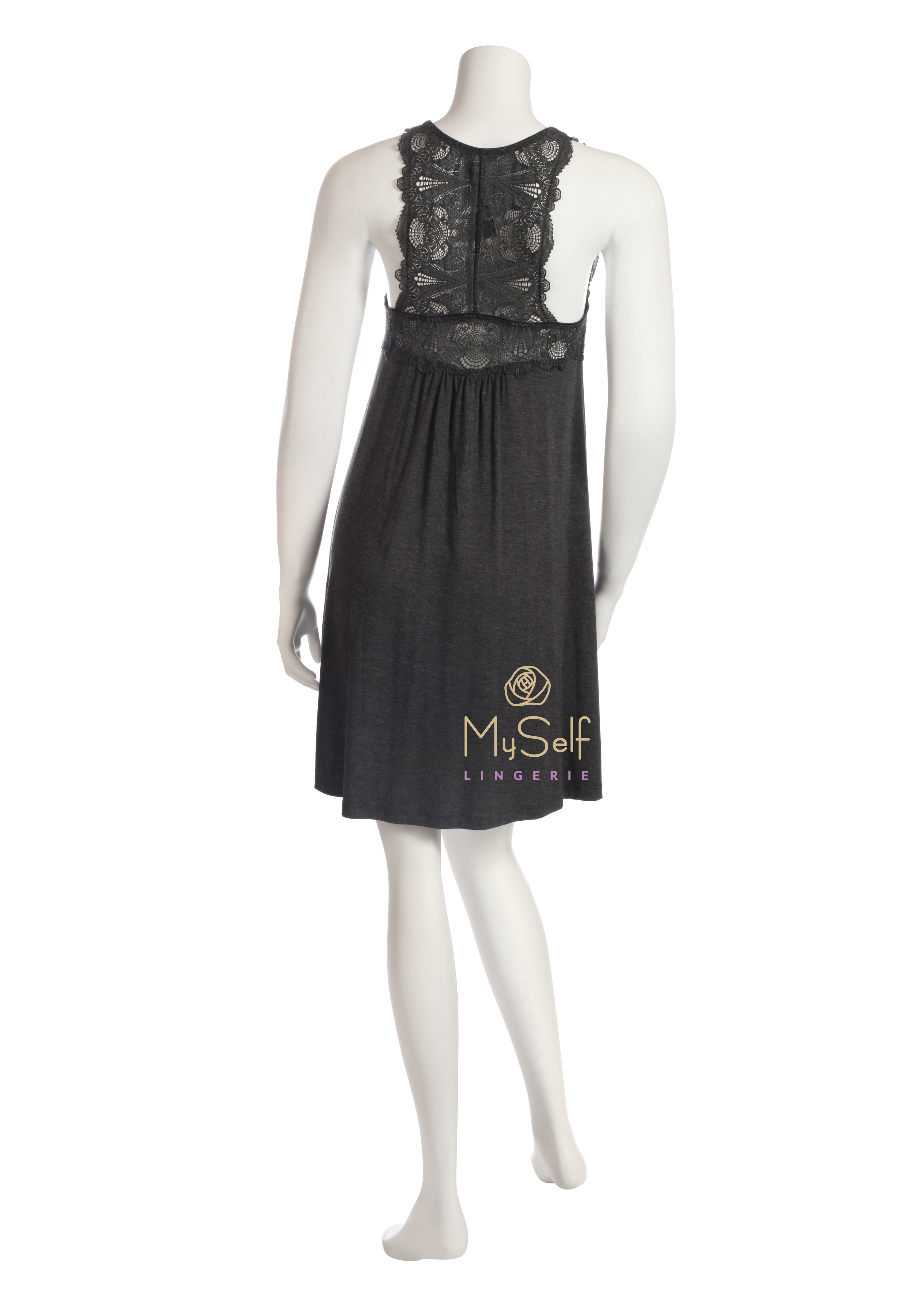 FLEUR'T 630 Lace T-Back Short Chemise myselflingerie.com