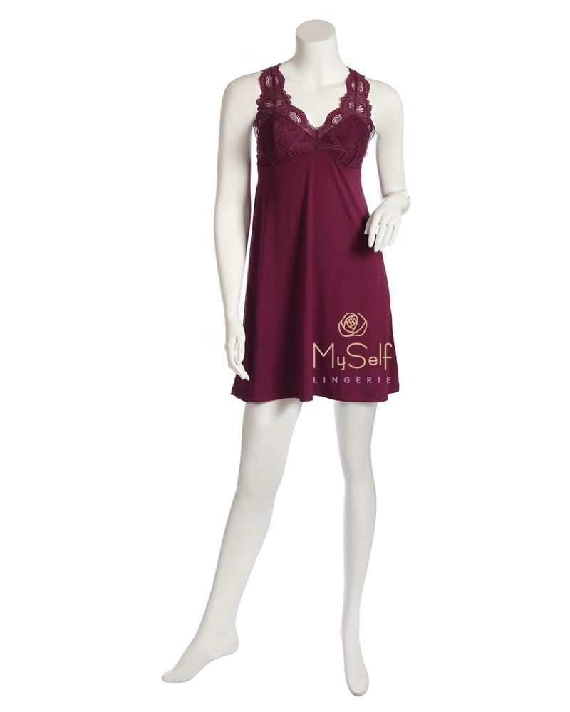 FLEUR'T 630 Lace T-Back Short Chemise myselflingerie.com