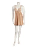 Q80011 Gabby Metallic Lace Short Chemise
