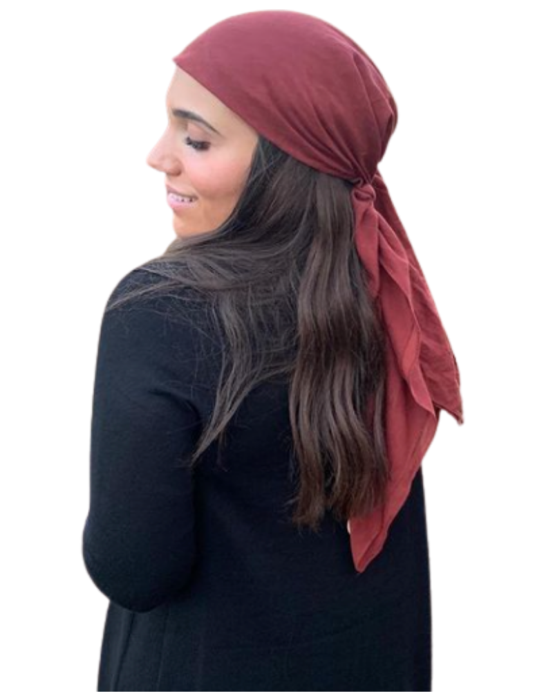 Brick Non Slip 100% Cotton Tichel with Tying Guide myselflingerie.com