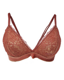 Btemptd Marsala Lace Encounter Velvet Trim Bralette