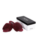 Me Moi Burgundy Iris Wedge Slipper