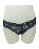 Dorina Navy Leaf Print/Denim Lace Ginna Modal 2 Pk Brief