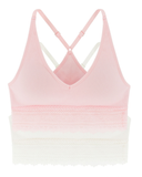 D001135 Dahlia Pink & Ivory Wire Free Bralette 2 Pack
