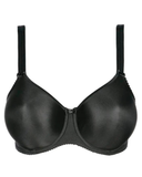 0161330 Black Satin Seamless Underwire Bra