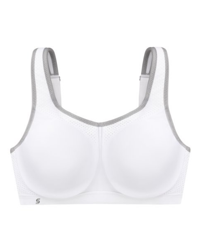 Glamorise 9066 White High Impact Sports Underwire Bra myselflingerei.com