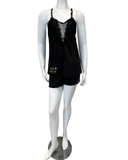 Flora Nikrooz Q81147 Black Showstopper Cami and Boyshorts Set myselflingerie.com
