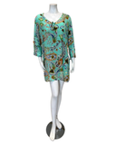 286/31605 Turquoise Watercolor Swim Cover Up