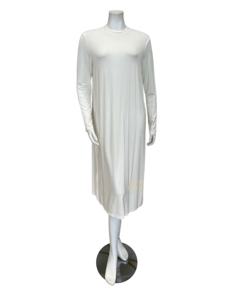 Sparrow S6431 Ivory Long Sleeve 44" Maternity Shell Dress myselflingerie.com
