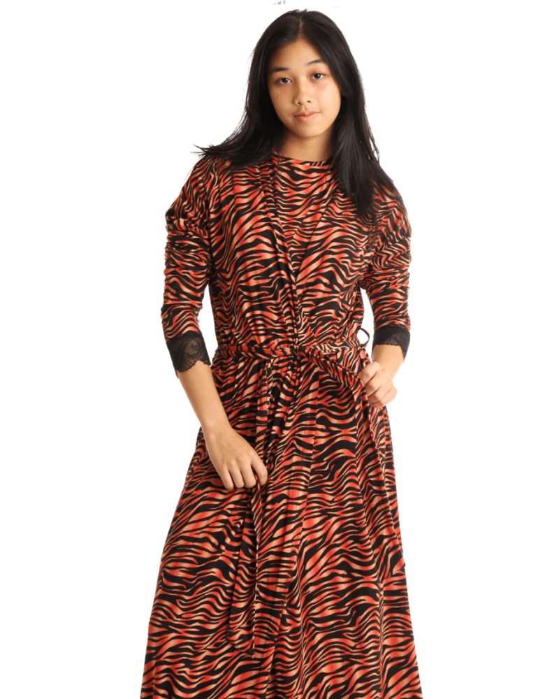 Plush PM FW23MR22 Burning Leopard Print Black Morning Robe myselflingerie.com
