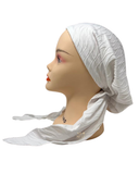 BL663 White Waves Lined Pre-Tied Bandanna