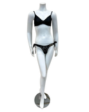 NEVER1320+0372  Black Tie Me Up Bralette Set