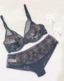 Simone Perele 1A2319 Black/Gold Lace Singuliere Underwire Bra myselflingerie.com