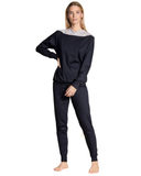 Calida 43100 #339 Soulmate Navy Blue 100% Cotton Pajamas Set myselflingerie.com