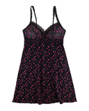 Hanky Panky 7J5704 Black/Tulip Pink Cross Dye Leopard Chemise myselflingerie.com