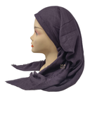 Solid Eggplant Open Back Pre-Tied Bandanna with Light Non Slip Grip
