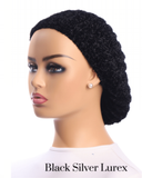 LCOLCNSNB Black with Silver Lurex Lined Chenille