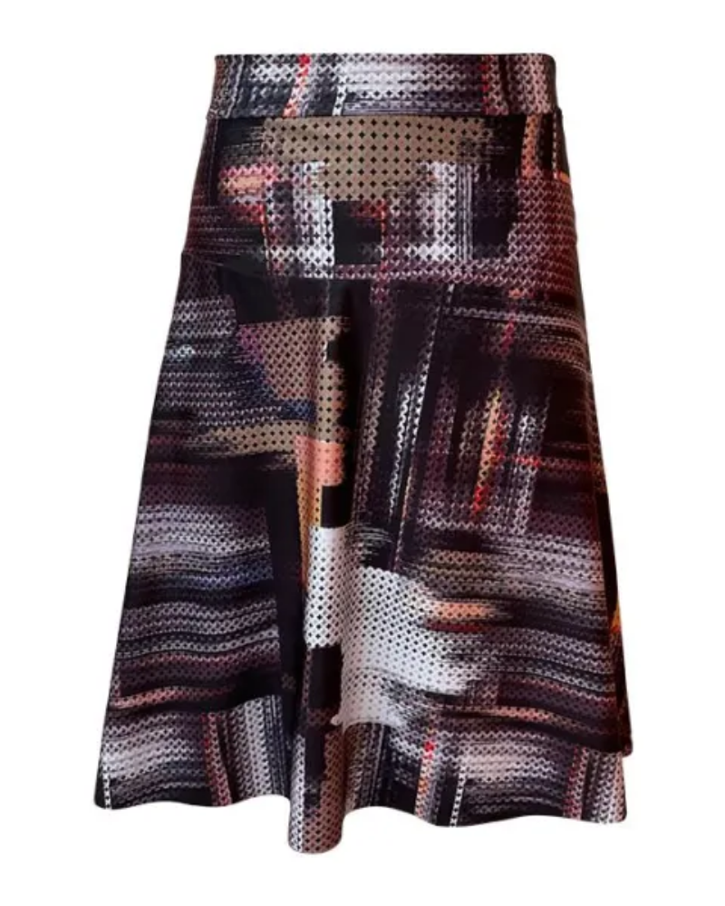 CVRGE Bella Geometric Sequins Print 25" Swim Skirt myselflingerie.com