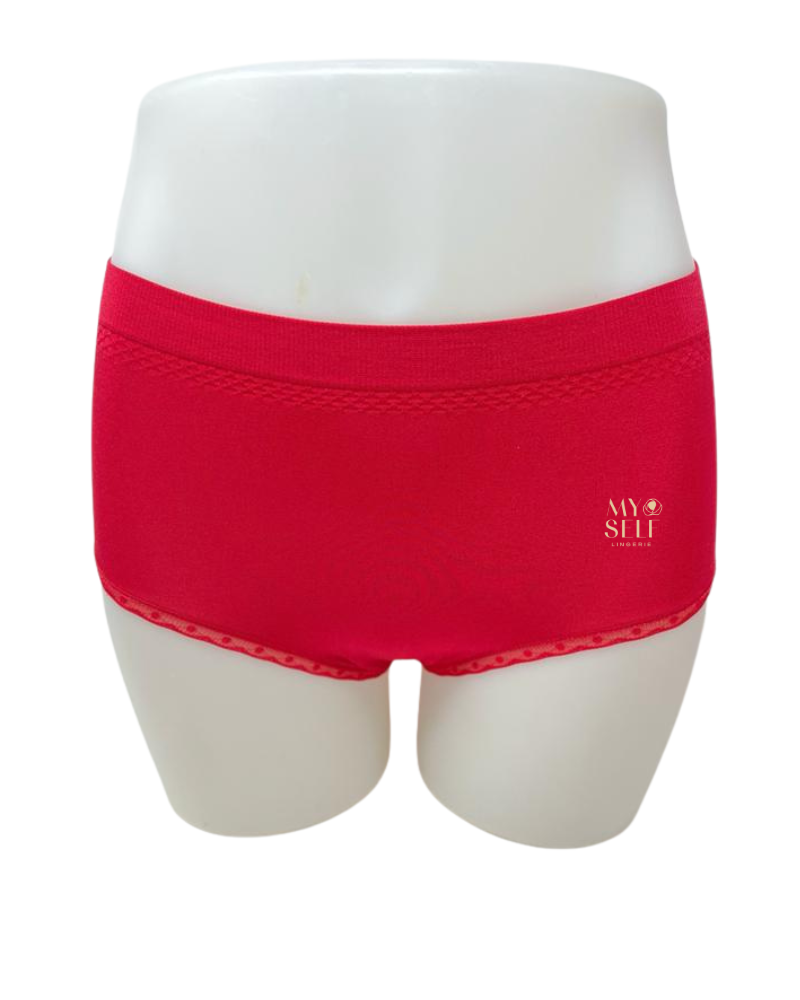 Wacoal Persian Red B-Smooth Seamless Full Brief with Lace myselflingerie.com