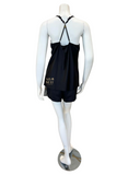 Flora Nikrooz Q81147 Black Showstopper Cami and Boyshorts Set myselflingerie.com