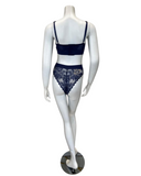 Kilo Brava 11046 + 12055 Blue Lace Tall Triangle Bralette & Panty Set myselflingerie.com