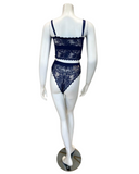 Kilo Brava 11047 + 12055 Blue Lace Longline Bralette & Panty Set myselflingerie.com