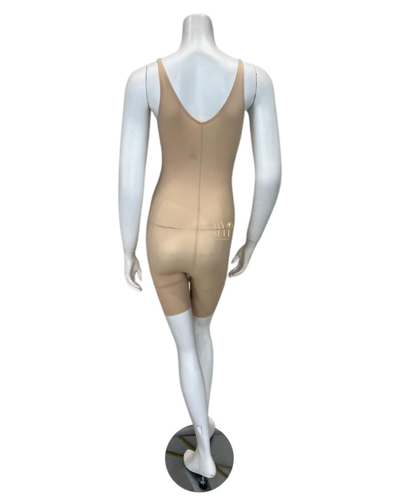 Body Beautiful 1384 Nude Open Bust Bodysuit with Legs myselflingerie.com